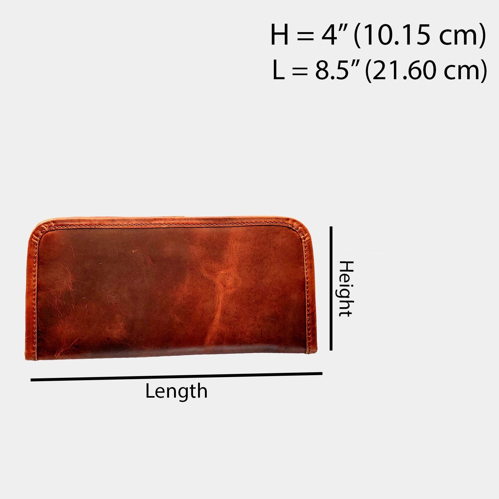  Women's Brown Fashion Clutch Genuine Leather Two Fold Wallet Card Holder Purse